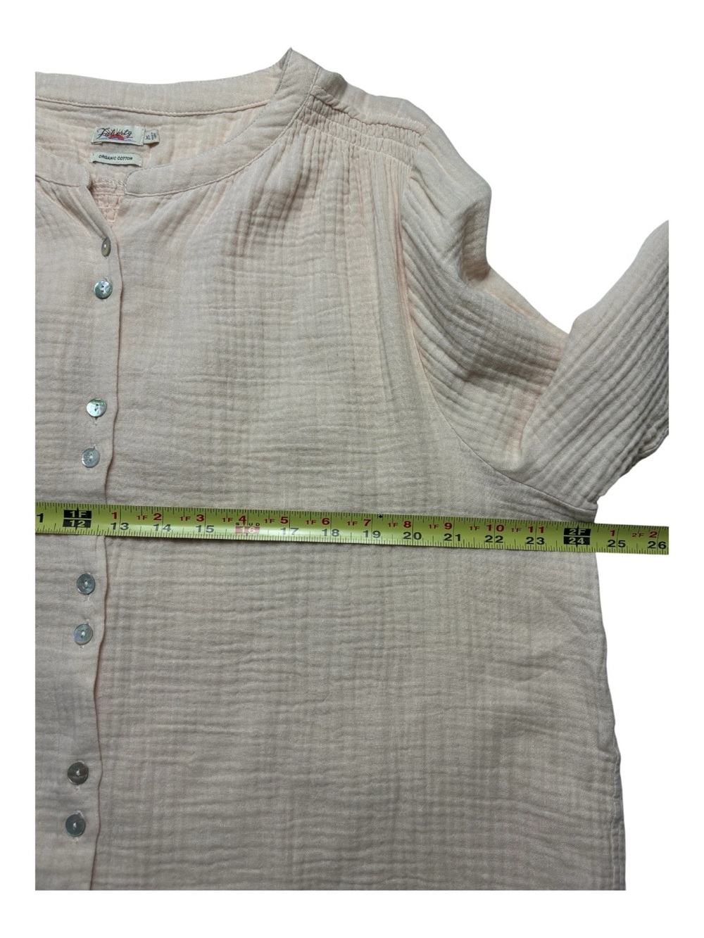 Faherty Everleigh Dream Organic Cotton Gauze Top Vanilla Cream XL - Picture 7 of 11